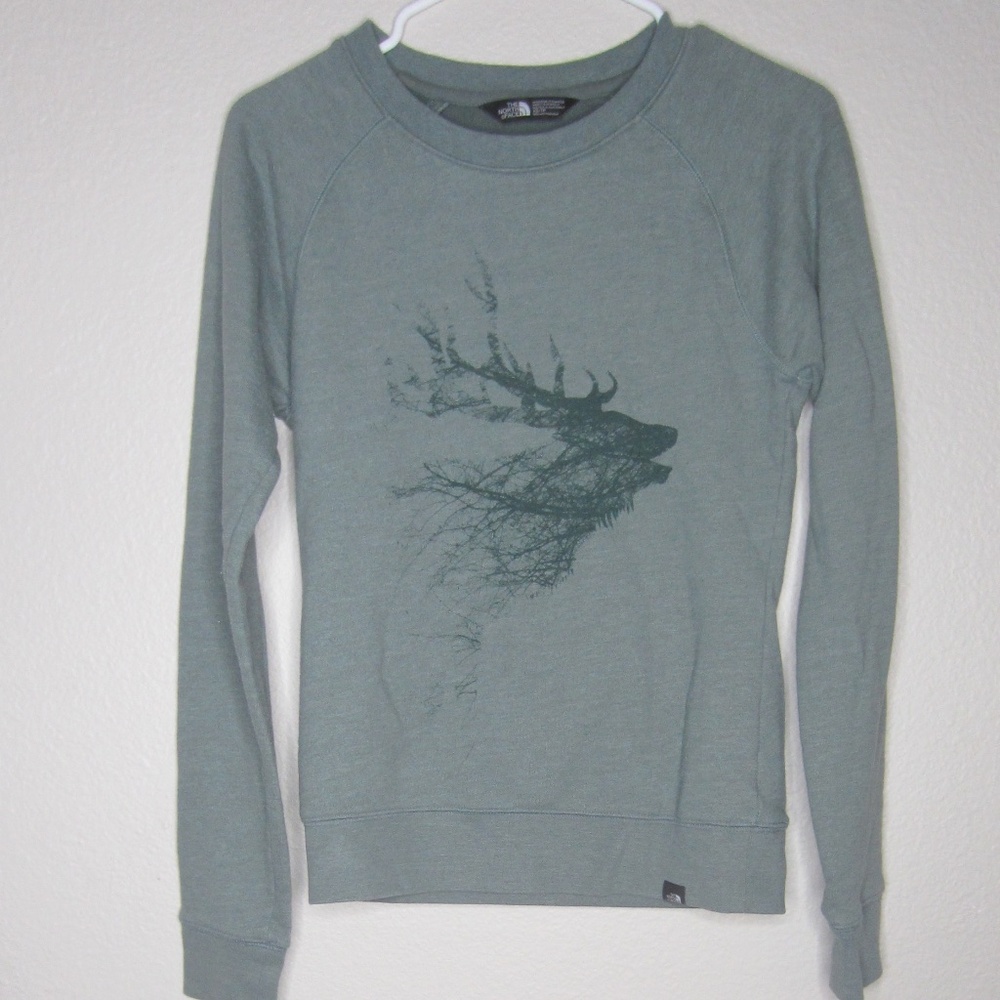 THE NORTH FACE DEER GRAPHIC SWEATSHIRT - Size XS